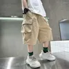 Trousers Boys Half Pants Summer Children's Clothing Cargo Casual Large Size Sweatpants Fashion Pockets