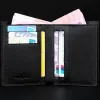 Wallets Wallets Mens Short Bifold Mini Cards Holder Slots Genuine Saffiano Leather Vertical Horizontal Money Purse Black