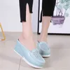 أحذية غير رسمية Beige Blue Summer Flat for Women Vulcanize Ladies Sneakers White Boy Sports Products Sapatos Luxo Beskets