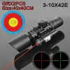 SCOPES 310x42EG Hunting Scope Hunting Optical Canted Sight Optics Sniper Deer Tactical Scopes Optics Riflescope with Red Laser