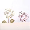 Roses en gros en métal creux Rose Out Flower Bookmark Invitation Card de vœux Decoration Fleurs Fleurs bricolage SHAND FOURNIS TH1382 S S