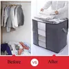 Förvaringspåsar 1st stora klädarrangör kapacitet hopfällbar bärbar behållare Organisera sovrums täcke filtkudde leksaker