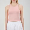 A-Le femme Yoga Sport Bras Rib Cropped Raceback Tank Sweetpops Portez des vêtements de sport actifs tous les jours sans couture