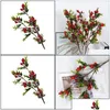 Party Decoration Red Small Pomegranate Fruit Berries Fake Plants For Home Table Fleur Artificielle Christmas Decor Drop Delivery 2021 Otxm3