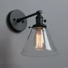 Wall Lamp PhansthyIndustrial Sconce 1-Light 7.3" Cone Light Fixture For Bathroom Kitchen Bedroom(Black)
