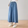 Frauenhose 2024 Sommer Casual Lose Locker Locker Design Weitbein Jeans Neun Punkt Dünnstil Slim Denim gerade Hosen K767