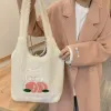 Sacs Femmes Sac à bandoulière en peluche Broderie de tissu chaud sac à main