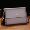 Mens Shoulder Briefcases PU Leather Executives Designer Business Office A4 File Ipad Square Side Messenger Crossbody Bag Male 240418