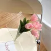 Decorative Flowers 10Pc Moisturizing Tulip Artificial Flower Real Touch Tulips Wedding Decor Bridal Bouquet Home Living Room Decoration