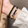 geomancy accessory Chinese Style Natural Ebony Cliff Cypress Bodhi Good Luck Koi Gourd Ancient Bell Bracelet