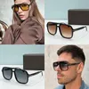 Summer Men Pilot Falconer Solglasögon Kvinnor Black Square Frame Fashion Trendy Party Solglasögon FT0884