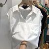 Bloups feminina sem mangas chiffon camisa moda moda mulher blusa 2024 versão coreana de design solto senso de nicho tops
