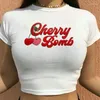 Dames T-shirts Sexy Backless Summer Off-The-Shoulder T-Shirt Leisure Sport Cuting Top Y2K Harajuku Fashion Fitness Round Round Round Crop