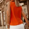 Frauenblusen Frauen westen stilvolle Sommer-V-Ausschnitt-Tanktoper Lose Fit Knoted Schultergurte Feste Streetwear für einen trendigen Look