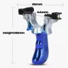 Scopes Laser Aiming Slingsshot Anti Slip Gradient Blue Slingshot Outdoor Hunting Shooting Rubber Band Steel Ball Practice Package