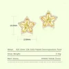 Stud Earrings Exquisite Star Fruit Women 925 Silver Shape Yellow Zirconia Carambola Female Trend Fine Jewelry 2024