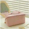 Cosmetic Bags Handle Large Capacity Travel Bag Waterproof Pu Leather Makeup Zipper Pouch For Women Girl Drop Delivery Health Beauty Ca Ott7I