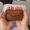 Holders Luxury Credit Card Wallets Male First Layer Cow Leather Handmade Vintage Business Card Case Retro Hasp Small Coin Purses Women