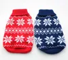 RedBlue Christmas Dog Sweater Snowflakes Designpept Jumper Coat Complements Assivesxs S M L XL5 SISSES