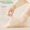 Женские носки 5 пальцев лодка Sox Toe Fashionshable Lummes Ladies Girl Ultrathin Invisible Chotc