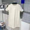Letnia sukienka damska designerska spódnica moda A-line kolorowy perłowy bawełniany kołnierz polo sukienki dla kobiet krótko-śluzowych sukienki azjatyckie rozmiar