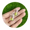 Bottles Resin Fruit Drink Cup Charms Mini Bottle Pendants Dangles For Necklace Earring DIY Crafts Hanging Keychain Bag Decor