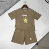 Klassiekers Baby Tracksuits Summer Boys Set Kids Designer Kleding Maat 90-150 cm Cartoon Konijnenpatroon Print T-shirt en shorts 24april