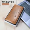 Brieftaschen Top -Qualitäts -Geldbörsen Männer Geldbag Lang Geldbeutel Männlich Vintage Braunes Leder RFID Kartenhalter Brieftasche Smart Wallet Pocket Tasche Luxus