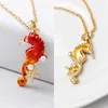 Pendant Necklaces Seahorse Decor Starfish Pearl Lady Necklace Clavicle Chain Women Gift