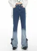 Jeans da donna americano americano chic split classic gladient color femminile estate moda women a full long semplice