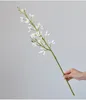 Dekorativa blommor 1st Silicone Moth Orchid Artificial Coral Flower Dance Ghost for Halloween Christmas Party Decoration Home Garen