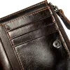 Sac à main portefeuille masculin MVA authentique sac à main en cuir Slim / mini portefeuille mâle sac à argent portant en cuir pour le portefeuille de cartes 6046