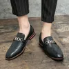 Dress Shoes European Station Men High End Block Casual Fashion Leather Black Brown Sizes 38-46