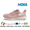 Hokaa Hokaa One Bondi Clifton 8 Löpskor för kvinnor kol x 2 3 trippelvit svart gul persika whip Mens Womens Platform Shoe