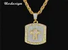 UODESIGN HIP Hop -sieraden Volledige kristalhond hanger Cubaanse ketting Iced Out ketting mode -accessoires3479750