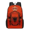 Torby Republika Albania Flaga drukowana dla dzieci torba szkolna chłopcy dziewczęta worki na ramię nastolatki laptop plecak podróżny