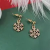 Dangle Earrings Small And Exquisite Tiny Deer Winter Pendant Christmas Snowflake Inlaid Rhinestone Girls Drop Year Gifts