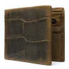 Portfele portfel męski oryginalna skórzana torebka dla mężczyzn Vingate Crocodile Wzór krótki monety Money Bag 7001