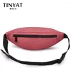 Waist Bags Casual Men Fanny Bag Women Shoulder Pack Pouch Travel Hip Bum Canvas Belt Fit 6.22 Inch Phone T201 Red