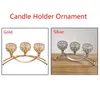 Świece Ornament Romantyczny wystrój domu Candlestick 3 Arms Candelabras Holder Arch Bridge