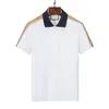 Vêtements de marque d'été créatrice de luxe Poloshirts hommes décontractés polo mode serpent imprimé broderie T-shirt High Street Mens Polos M-3xl