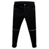 Spring and Autumn Leisure Autumn New Trendy Brand Perforated Jeans Elastic Slim Fit Long Pants Fashion Versatile Pants Small Feet Pants