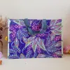 Bags VB Reusable shopping bag purple pattern travel one shoulder storage bag beach bag