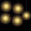 5pack 600 Lampy fajerwerki LED Świąteczne mniszek lekarski Fairy Light 8 Tryby wodoodporne wiszące światło Starburst For Home Garden Decor 240409