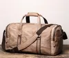 Duffel Bags Nesitu Highend Large Big Vintage Brown Coffee Genuine Leather Business Men Travel Shoulder Messenger GYM Duffle Bag M9029