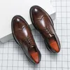 Casual Shoes Handmade Mens Wingtip Oxford Leather Brogue Men's Dress Classic Block Carved Business Formal For Men