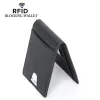 Plånböcker RFID Blockerar smal äkta läderplånbok med ett klipp Men ID Kreditkortshållare Front Pocket Bifold Man Metal Clamp för pengar
