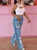 Jeans pour femmes BATINES RAPPET RÉPARATION DU BIEN-RETTRIE BEPPIERT BEUPTER PANT