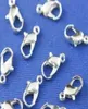 Whole In Stock Ship Lot 500Pcs Nickel Silver Plated Lobster Claw Clasps Fit Bracelet For Jewelry Making 12mm3816001