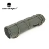 Packs Emersongear Tactical 18cm Airsoft Suppressor Cover Silencer Protective Cloth Tool Panel Muffler Case Pouch Bag Hunting Tube Gear
